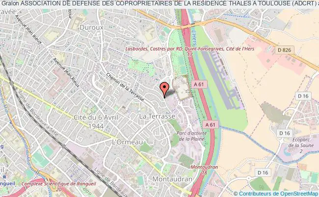plan association Association De Defense Des Coproprietaires De La Residence Thales A Toulouse (adcrt) Toulouse