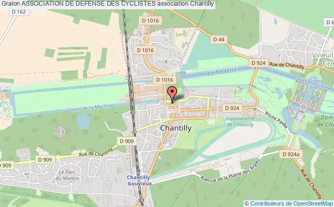 plan association Association De Defense Des Cyclistes Chantilly