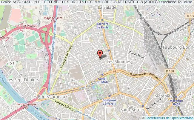 plan association Association De Defense Des Droits Des Immigre-e-s Retraite-e-s (addir) Toulouse