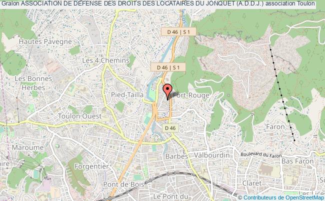 plan association Association De Defense Des Droits Des Locataires Du Jonquet (a.d.d.j.) Toulon