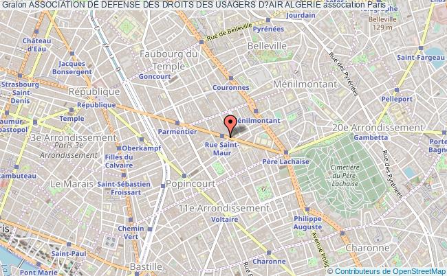plan association Association De Defense Des Droits Des Usagers D?air Algerie Paris