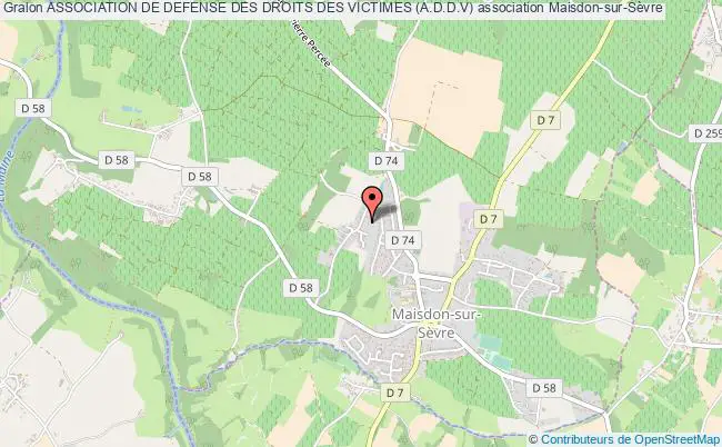 plan association Association De Defense Des Droits Des Victimes (a.d.d.v) Maisdon-sur-Sèvre