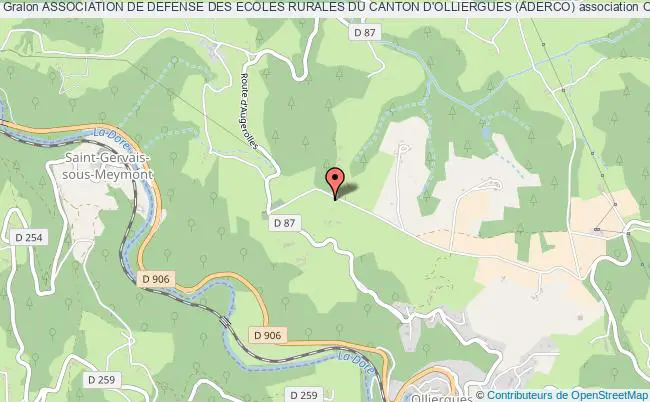 plan association Association De Defense Des Ecoles Rurales Du Canton D'olliergues (aderco) OLLIERGUES