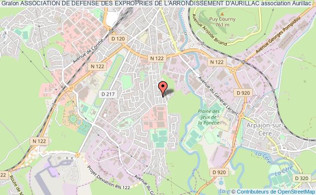 plan association Association De Defense Des Expropries De L'arrondissement D'aurillac Aurillac