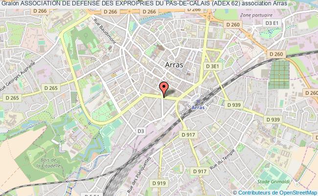 plan association Association De Defense Des Expropries Du Pas-de-calais (adex 62) Arras