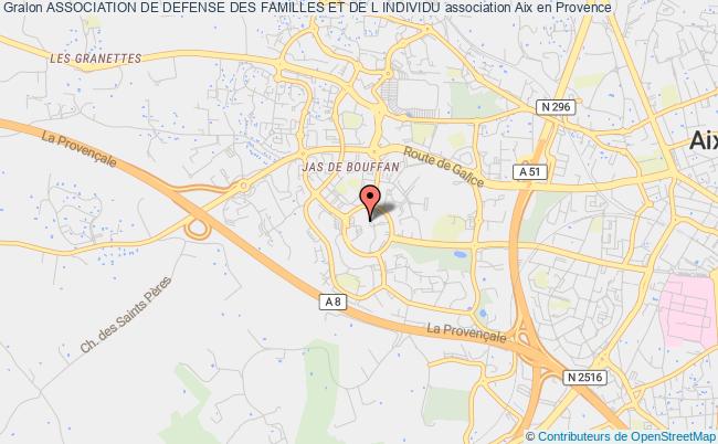 plan association Association De Defense Des Familles Et De L Individu Aix-en-Provence