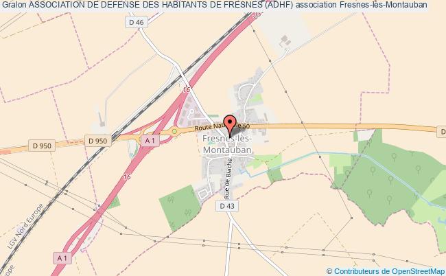 plan association Association De Defense Des Habitants De Fresnes (adhf) Fresnes-lès-Montauban