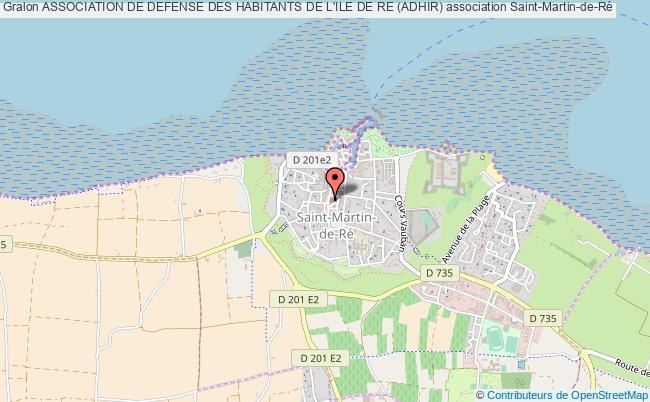 plan association Association De Defense Des Habitants De L'ile De Re (adhir) Saint-Martin-de-Ré