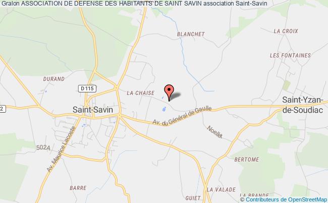 plan association Association De Defense Des Habitants De Saint Savin Saint-Savin