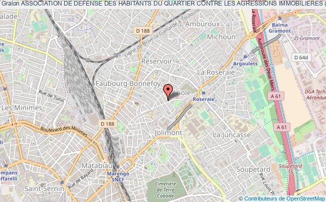 plan association Association De Defense Des Habitants Du Quartier Contre Les Agressions Immobilieres (adhq-cai) Toulouse