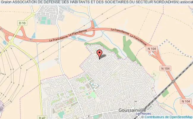 plan association Association De Defense Des Habitants Et Des Societaires Du Secteur Nord(adhsn) Goussainville