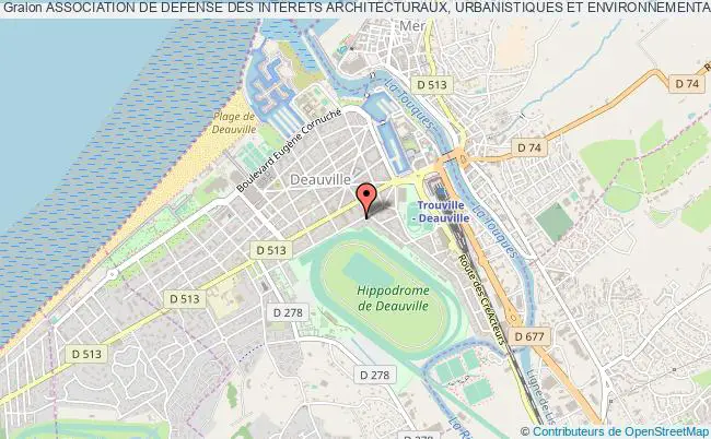 plan association Association De Defense Des Interets Architecturaux, Urbanistiques Et Environnementaux De Deauville Deauville