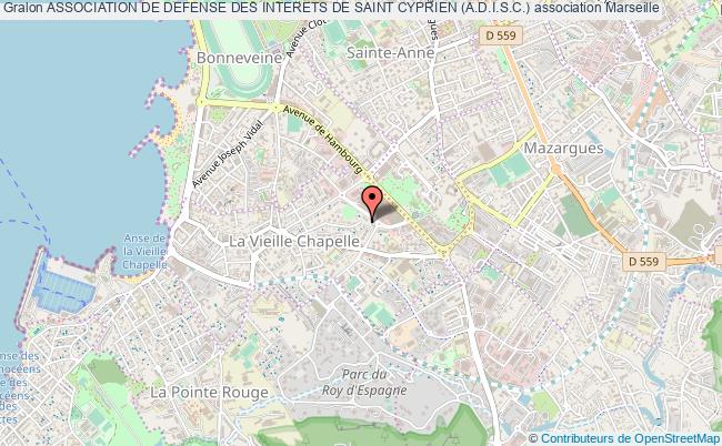 plan association Association De Defense Des Interets De Saint Cyprien (a.d.i.s.c.) Marseille