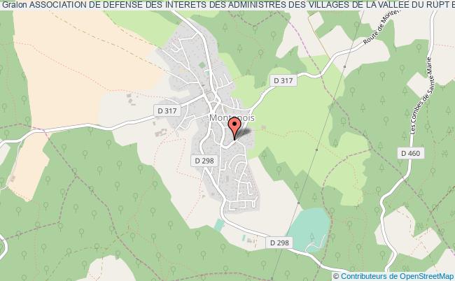 plan association Association De Defense Des Interets Des Administres Des Villages De La Vallee Du Rupt Et Du Pays De Montbeliard Montenois