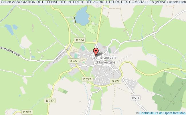plan association Association De Defense Des Interets Des Agriculteurs Des Combrailles (adiac) Saint-Gervais-d'Auvergne