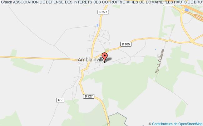plan association Association De Defense Des Interets Des Coproprietaires Du Domaine "les Hauts De Bruyeres" (adicdhb) Amblainville