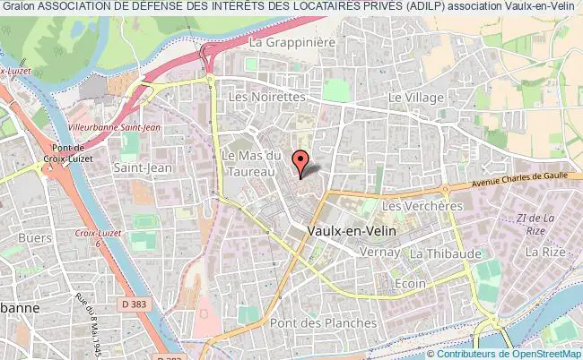 plan association Association De DÉfense Des IntÉrÊts Des Locataires PrivÉs (adilp) Vaulx-en-Velin