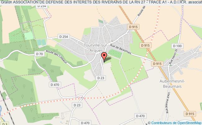 plan association Association De Defense Des Interets Des Riverains De La Rn 27 - Trace A1 - A.d.i.r.r. Tourville-sur-Arques