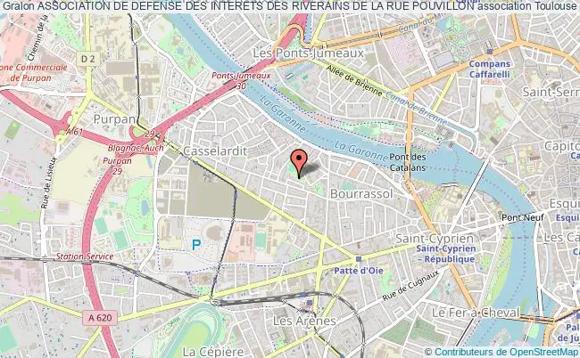 plan association Association De Defense Des Interets Des Riverains De La Rue Pouvillon Toulouse
