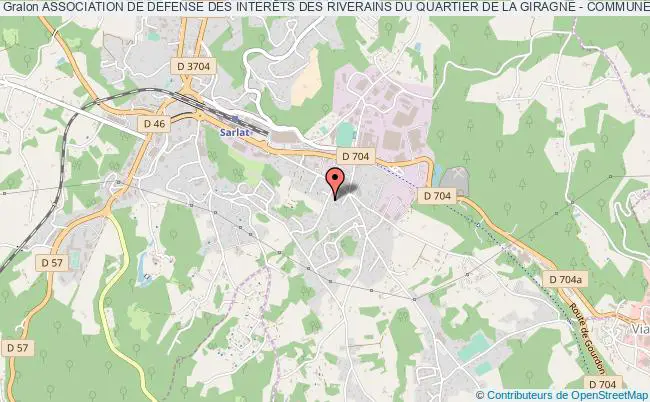 plan association Association De Defense Des InterÊts Des Riverains Du Quartier De La Giragne - Commune De Sarlat Sarlat-la-Canéda