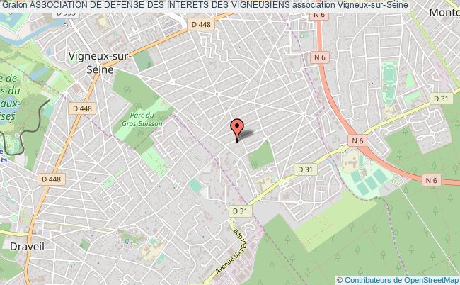 plan association Association De Defense Des Interets Des Vigneusiens Vigneux-sur-Seine