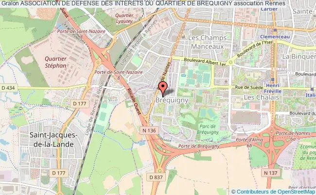 plan association Association De Defense Des Interets Du Quartier De Brequigny Rennes