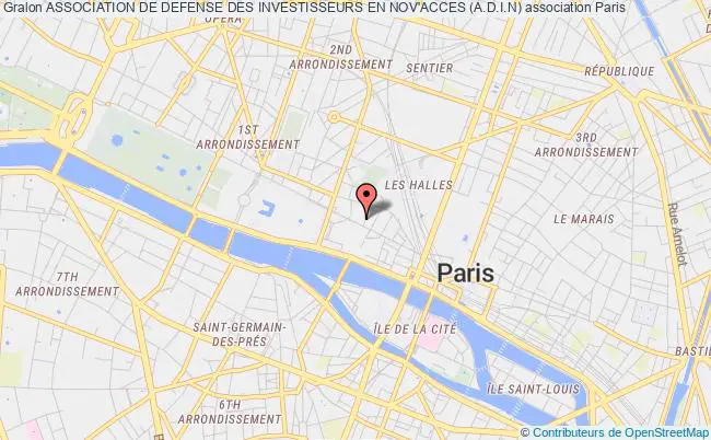 plan association Association De Defense Des Investisseurs En Nov'acces (a.d.i.n) Paris
