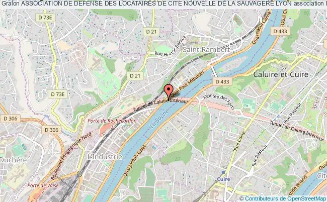 plan association Association De Defense Des Locataires De Cite Nouvelle De La Sauvagere Lyon Lyon 9e Arrondissement