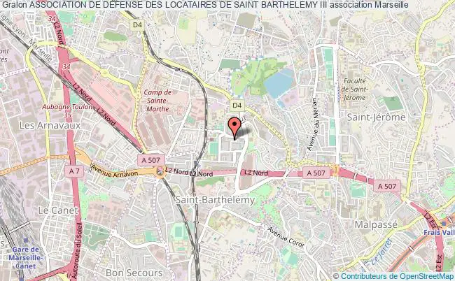 plan association Association De Defense Des Locataires De Saint Barthelemy Iii Marseille