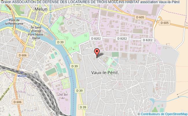 plan association Association De Defense Des Locataires De Trois Moulins Habitat Vaux-le-Pénil