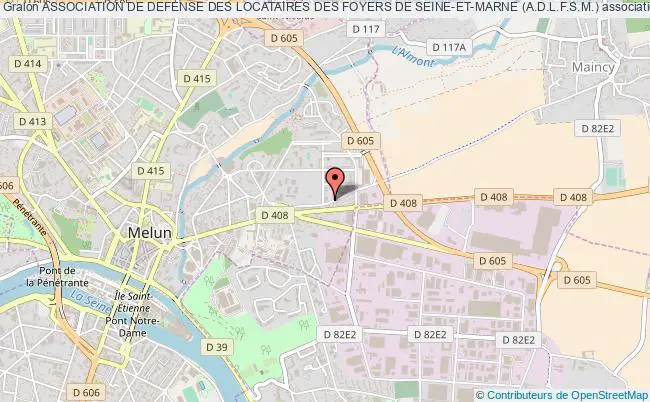 plan association Association De Defense Des Locataires Des Foyers De Seine-et-marne (a.d.l.f.s.m.) Melun