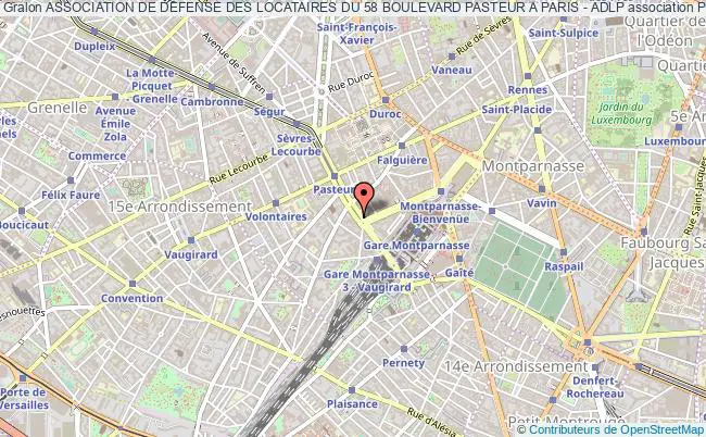 plan association Association De Defense Des Locataires Du 58 Boulevard Pasteur A Paris - Adlp Paris