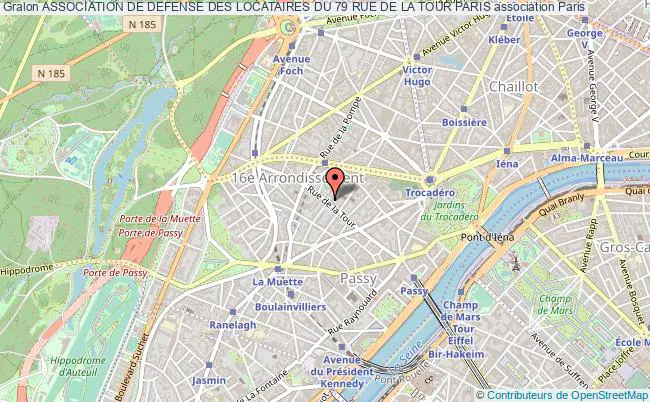 plan association Association De Defense Des Locataires Du 79 Rue De La Tour Paris Paris
