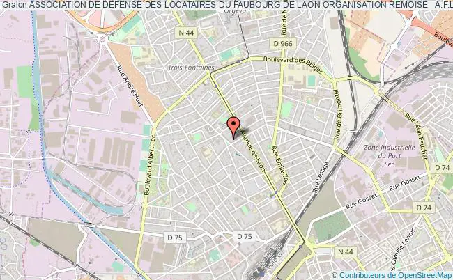 plan association Association De Defense Des Locataires Du Faubourg De Laon Organisation Remoise   A.f.l.o.r Reims