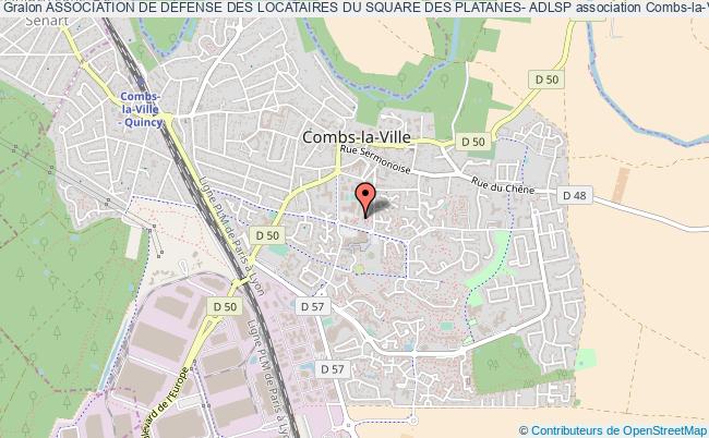 plan association Association De DÉfense Des Locataires Du Square Des Platanes- Adlsp Combs-la-Ville
