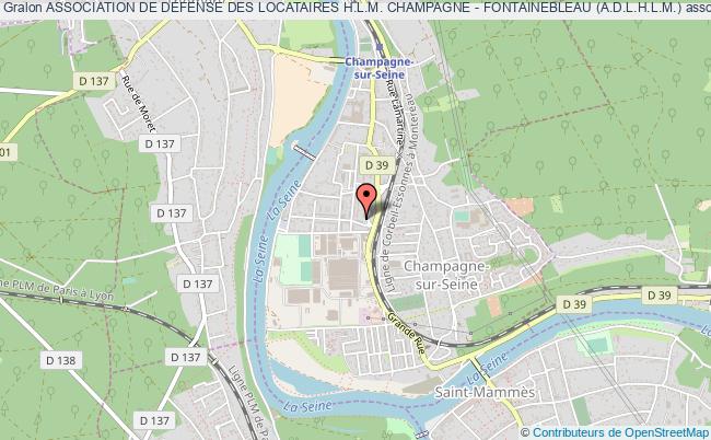 plan association Association De Defense Des Locataires H.l.m. Champagne - Fontainebleau (a.d.l.h.l.m.) Champagne-sur-Seine