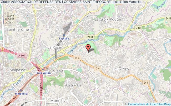 plan association Association De Defense Des Locataires Saint-theodore Marseille