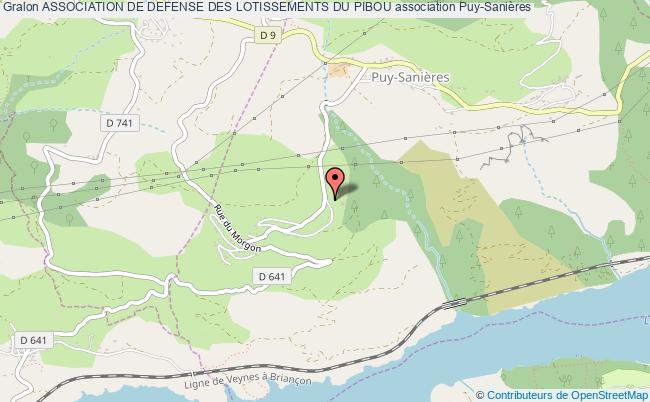plan association Association De Defense Des Lotissements Du Pibou Puy-Sanières