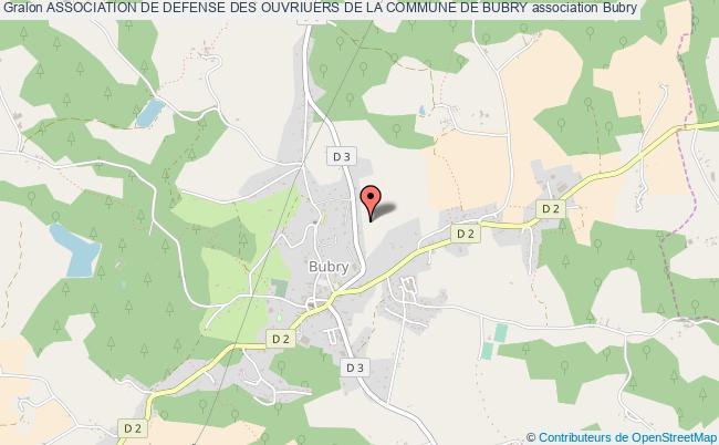 plan association Association De Defense Des Ouvriuers De La Commune De Bubry Bubry