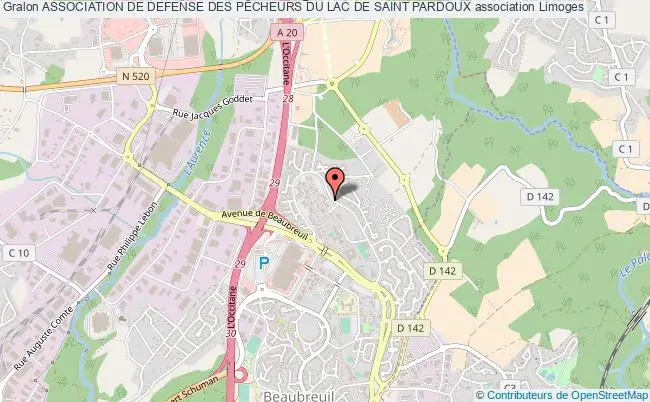 plan association Association De Defense Des PÊcheurs Du Lac De Saint Pardoux Limoges