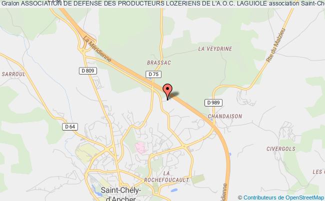 plan association Association De Defense Des Producteurs Lozeriens De L'a.o.c. Laguiole Saint-Chély-d'Apcher
