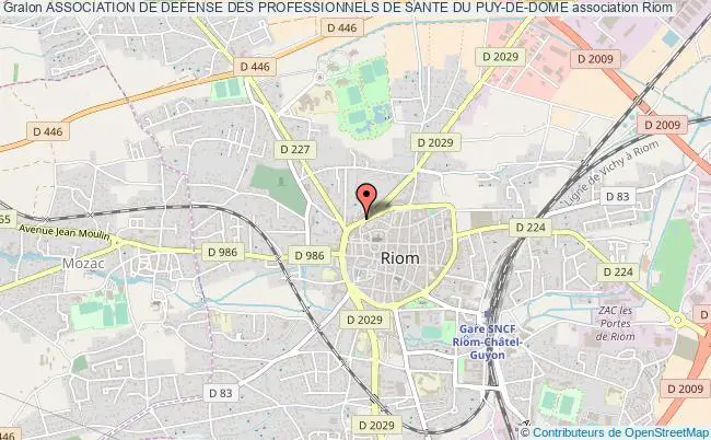 plan association Association De Defense Des Professionnels De Sante Du Puy-de-dome Riom