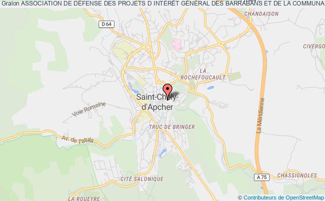 plan association Association De DÉfense Des Projets D IntÉrÊt GÉnÉral Des Barrabans Et De La CommunautÉ De Communes ( Dpig ) Saint-Chély-d'Apcher