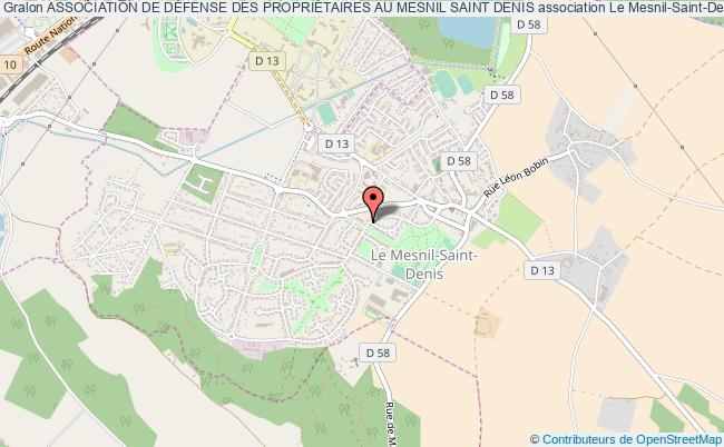 plan association Association De DÉfense Des PropriÉtaires Au Mesnil Saint Denis Le    Mesnil-Saint-Denis