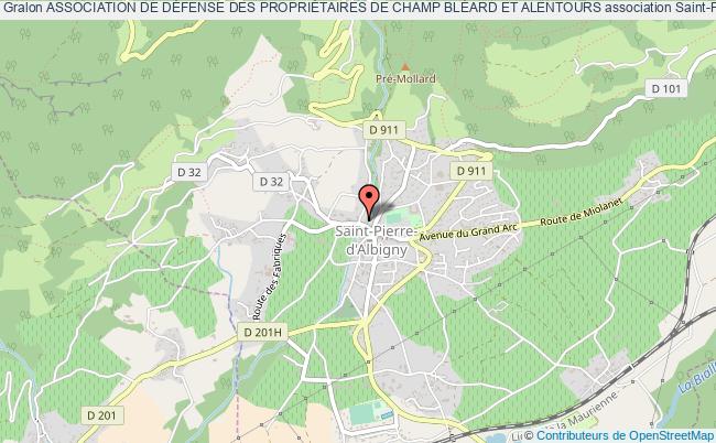 plan association Association De DÉfense Des PropriÉtaires De Champ BlÉard Et Alentours Saint-Pierre-d'Albigny