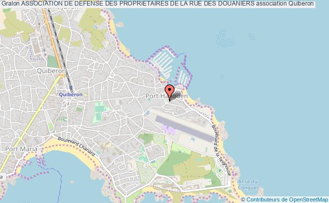 plan association Association De Defense Des Proprietaires De La Rue Des Douaniers Quiberon