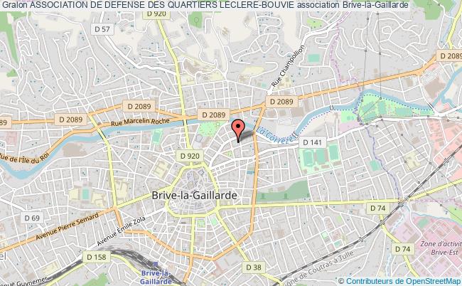 plan association Association De Defense Des Quartiers Leclere-bouvie Brive-la-Gaillarde
