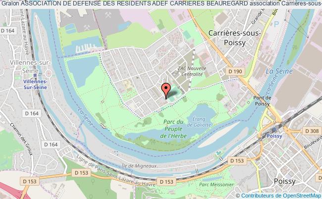 plan association Association De Defense Des Residents Adef Carrieres Beauregard Carrières-sous-Poissy