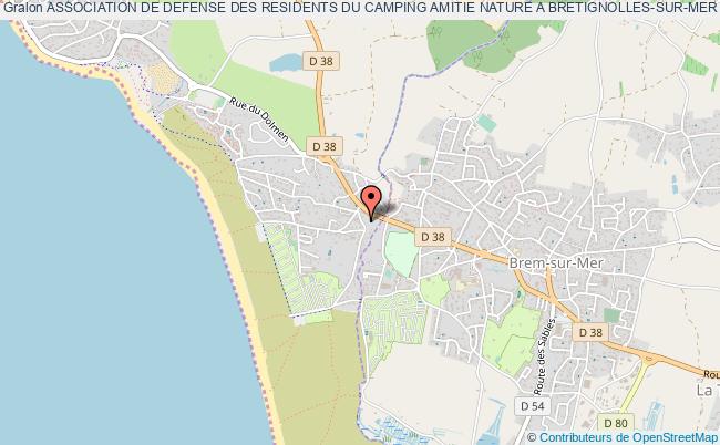 plan association Association De Defense Des Residents Du Camping Amitie Nature A Bretignolles-sur-mer (adddr) Bretignolles-sur-Mer