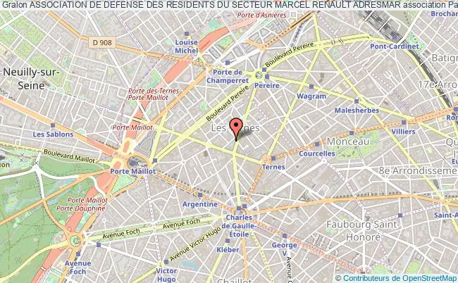 plan association Association De Defense Des Residents Du Secteur Marcel Renault Adresmar Paris